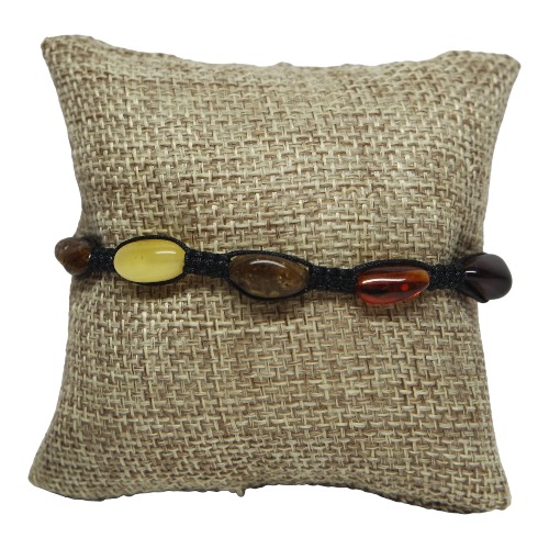 Pulsera De ámbar De Colores Hilo Negro